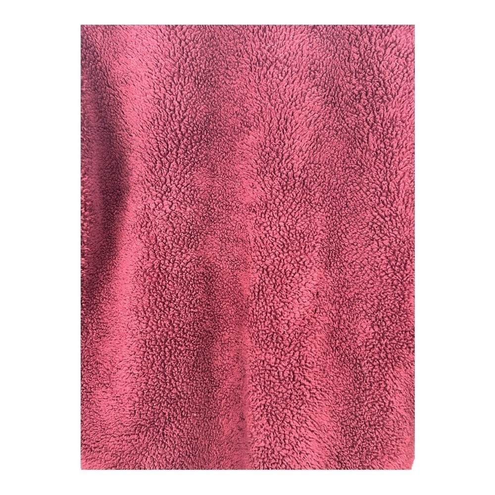 Pink Victoria’s Secret Fleece Zip Up Sweatshirt Cozy jacket Burgundy Size Small - Picture 6 of 7